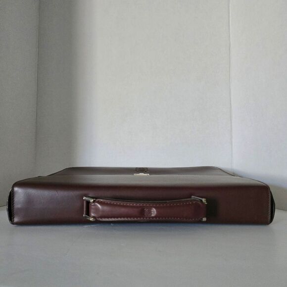 Loewe Bordeaux Leather Briefcase Business Bag - Picture 12 of 16
